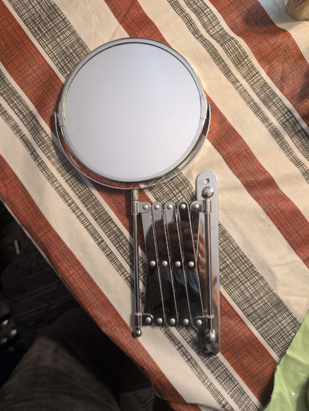 Chrome Extendable Wall Mount Makeup Mirror