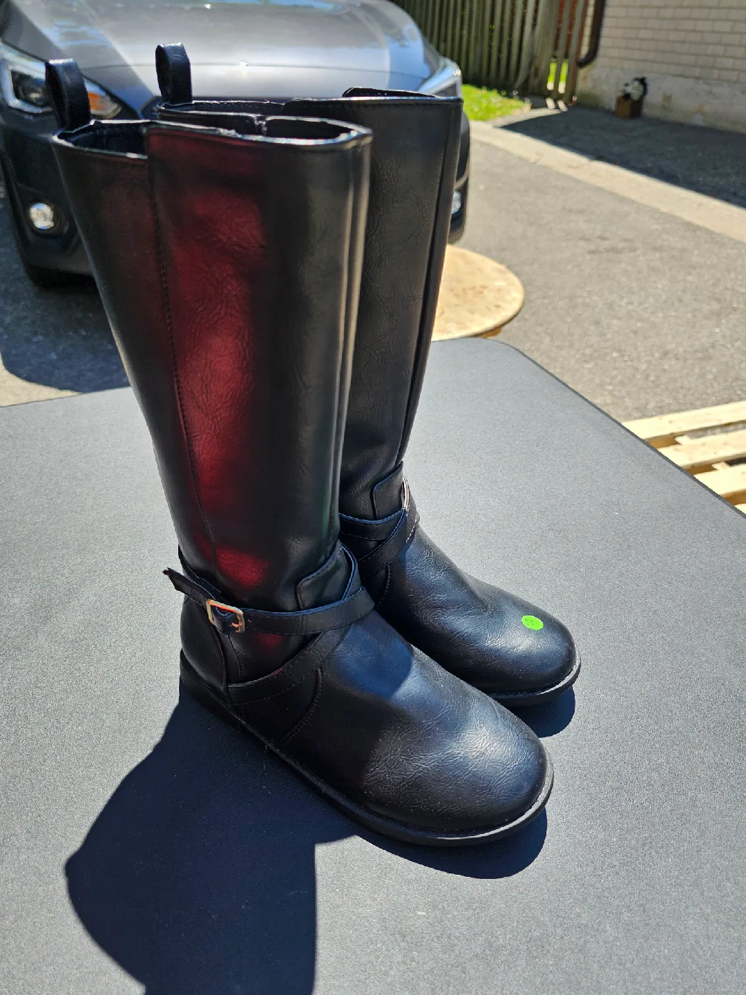 Girls Black Boots - Size 2 thumbnail