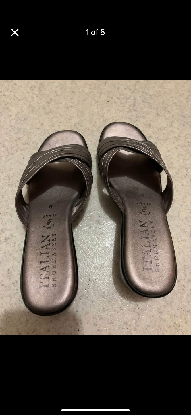 Italian Shoemakers Bronze Sandals - Size 8 - photo 4
