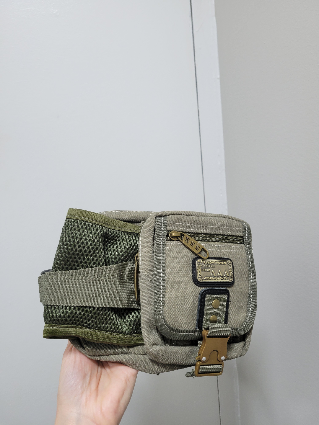 AAA Olive Green Canvas Funny Pack - photo 5