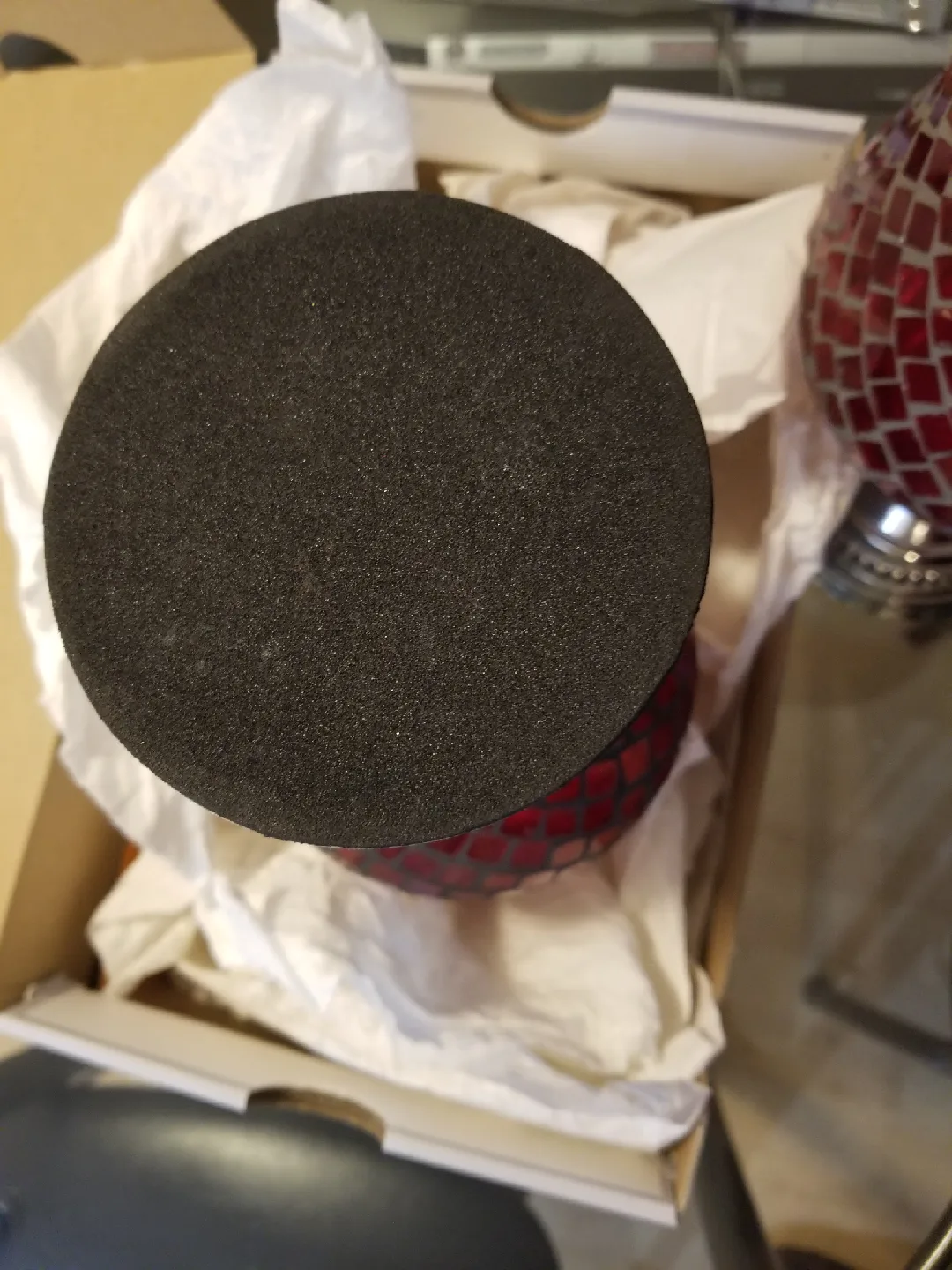 pair Red Mosaic large Candle Holders - Set of 2 image indicator(3)