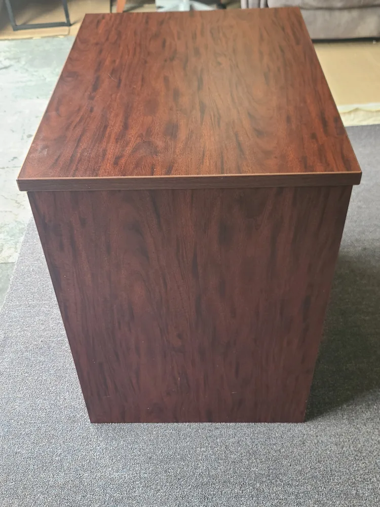 Brown Wood 2-Drawer File Cabinet image indicator(4)