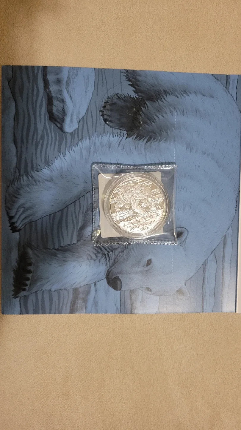 2014 Canada $50 Fine Silver Coin - Polar Bear image indicator(4)