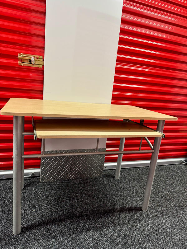 Wooden Desk with Keyboard Tray