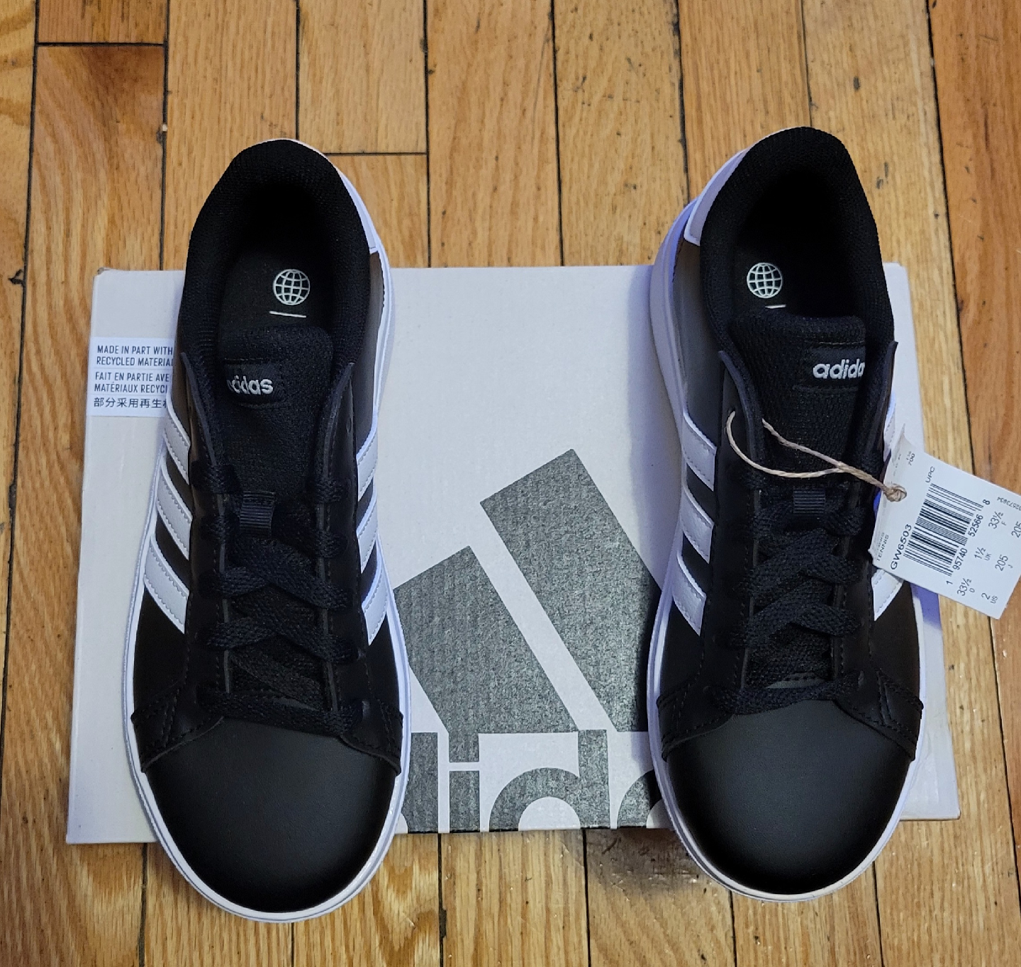 Adidas Grand Court 2.0 K - Size 2 Youth - New in Box