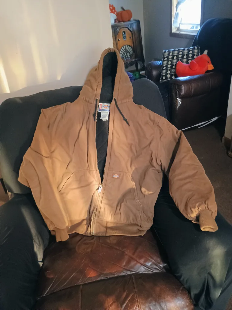 Dickies Brown Hooded Jacket - Size Large thumbnail
