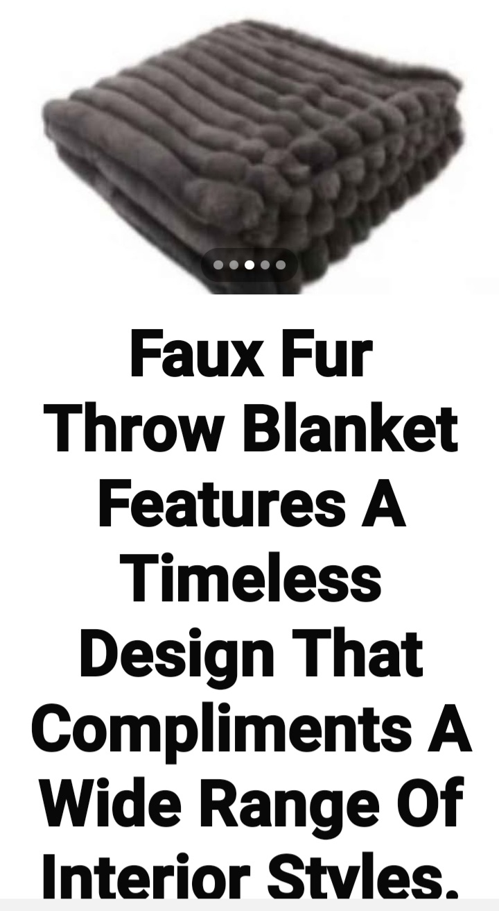 NIC & SYD Home Faux Fur Throw Blanket 50x60