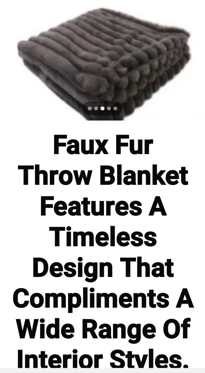 NIC & SYD Home Faux Fur Throw Blanket 50x60 thumbnail