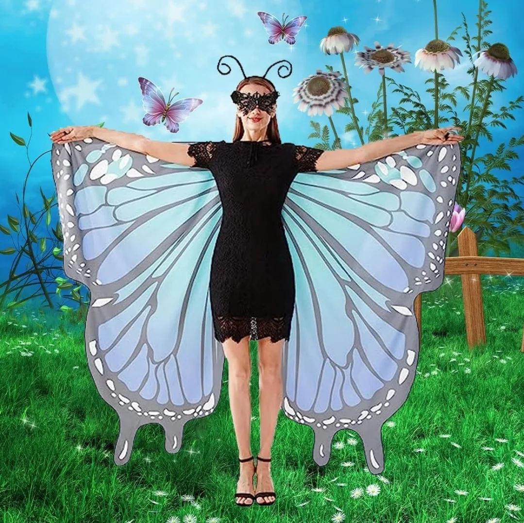 Butterfly Wings Costume with Accessories image indicator(4)