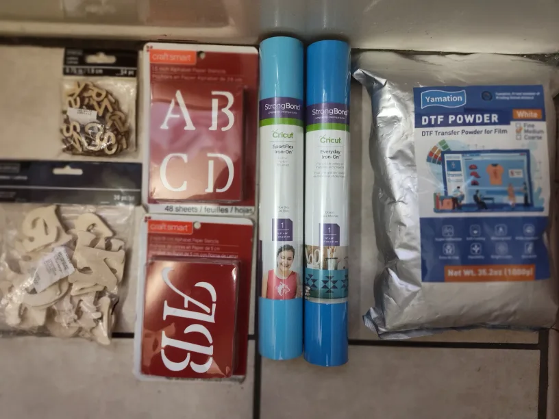 Art  Craft Supplies DTF POWDER VINYL WOODEN PAPER STENCILS thumbnail