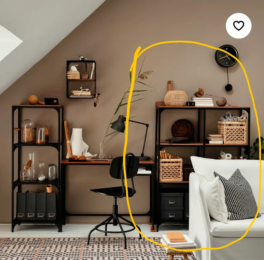 IKEA FJÄLLBO Shelf Unit, Black, 100x136 cm thumbnail