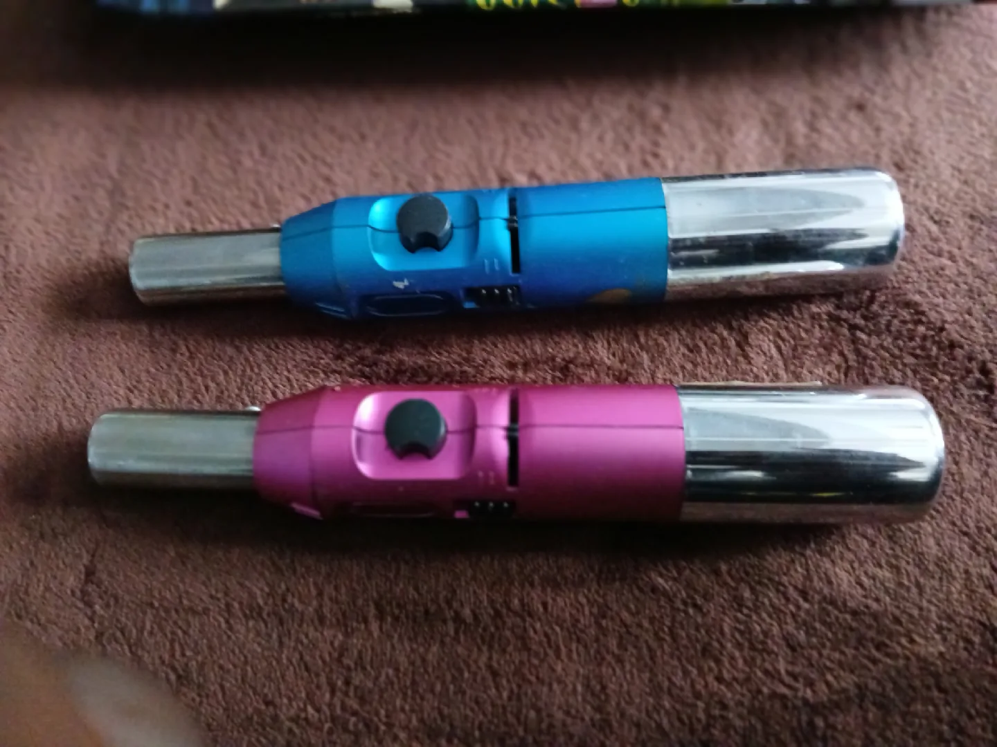 Two Culinary Torch Lighters - Blue & Pink image indicator(2)