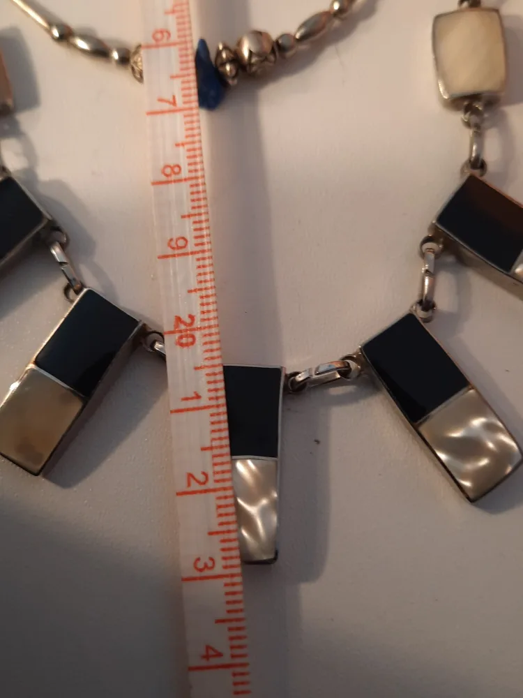 Necklace Lot: Black, White, Silver image indicator(5)