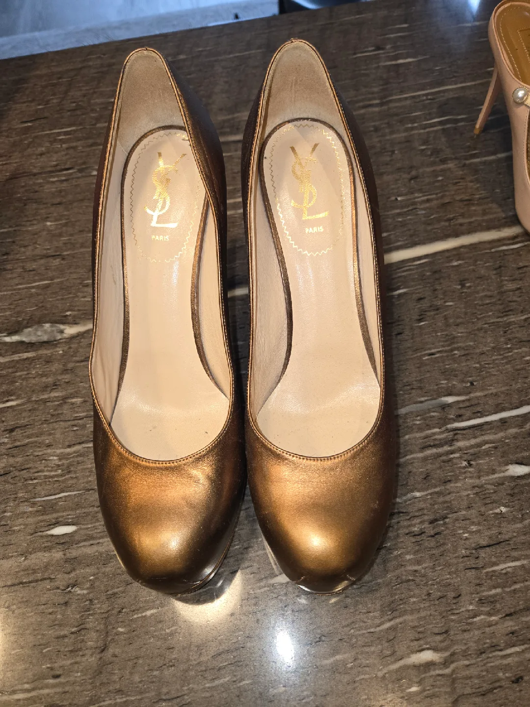 YSL Bronze Heels image indicator(2)