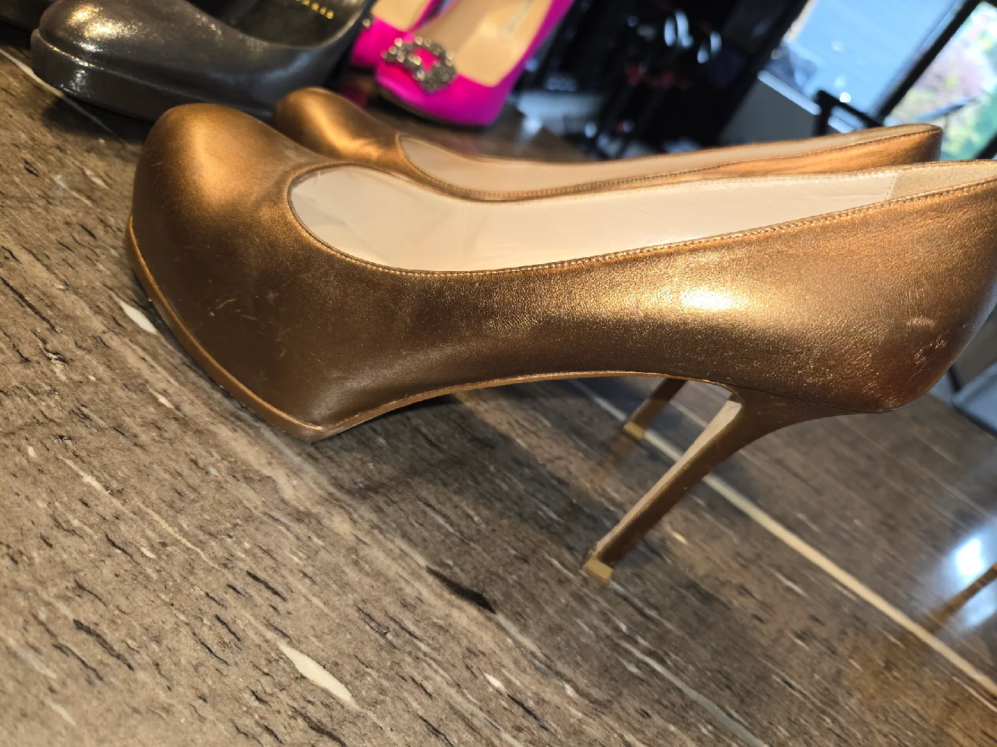 YSL Bronze Heels image indicator(4)