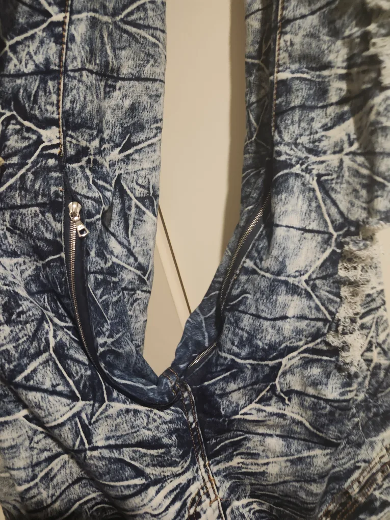 Distressed Denim Shoulder Bag - Unique Design image indicator(2)