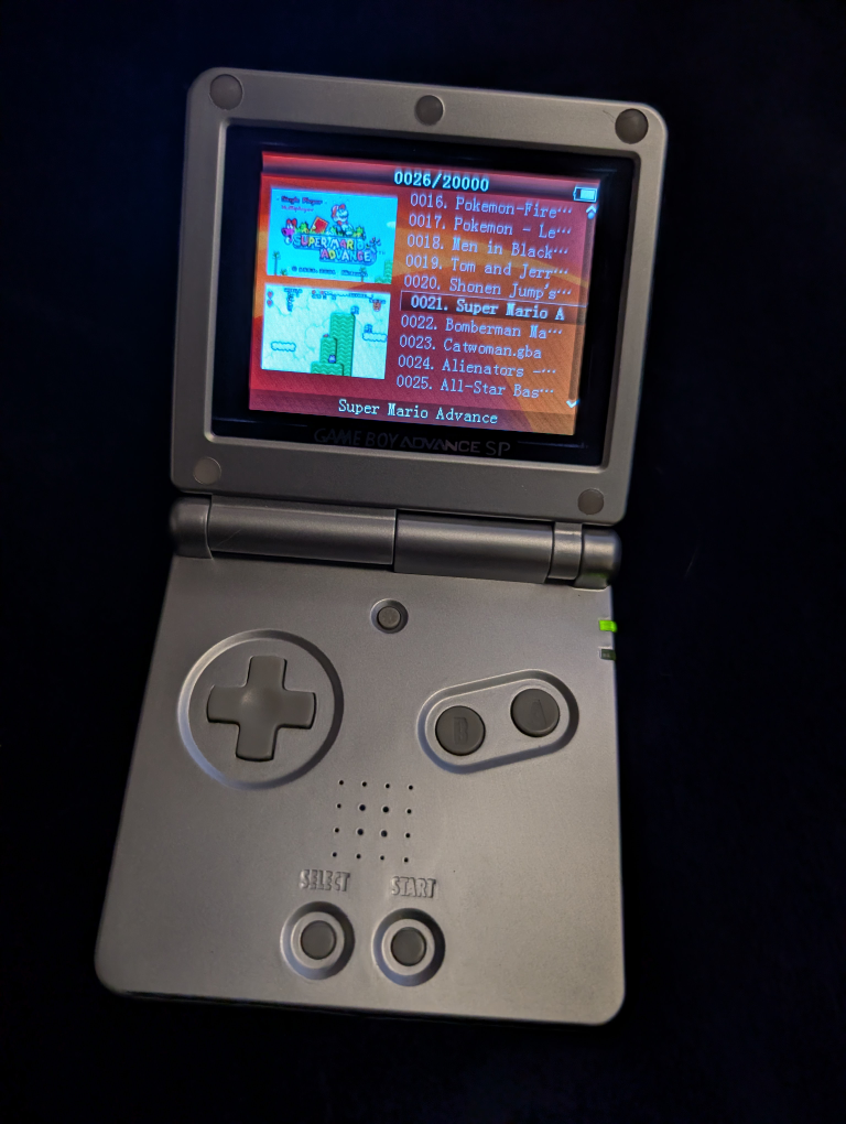 GBASP Clone loaded with games