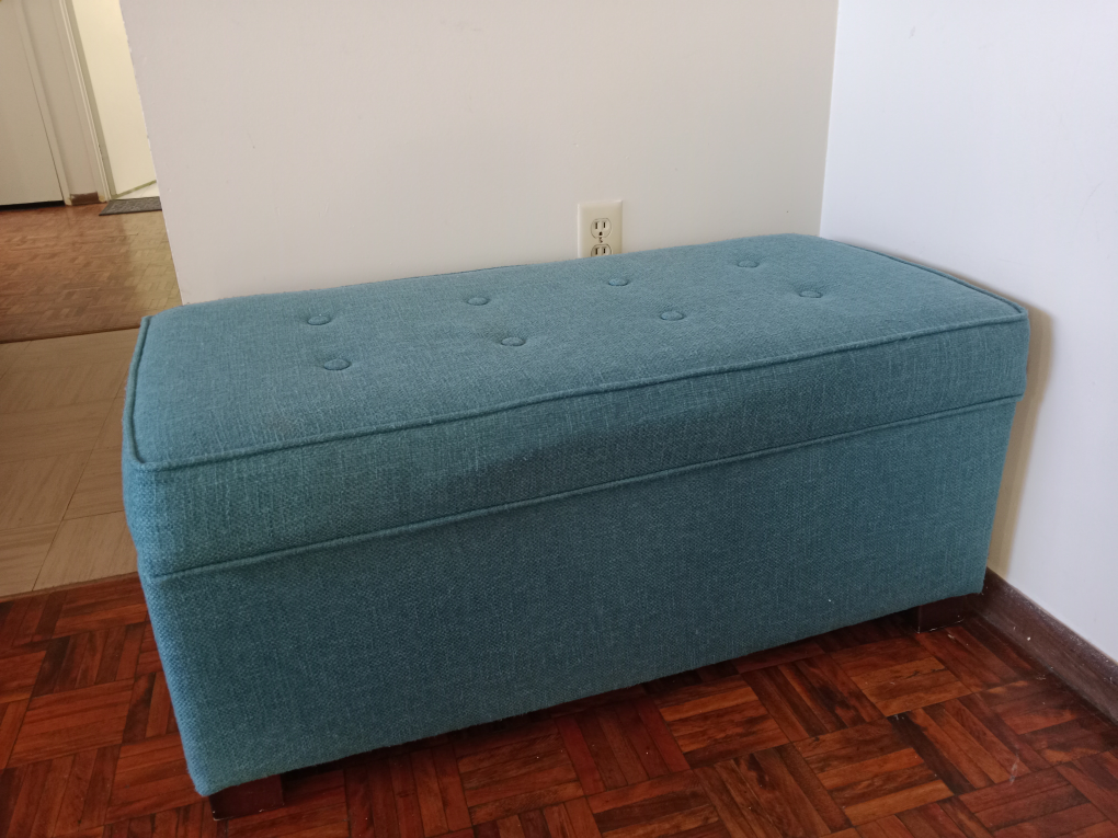 Storage Ottoman Bench - Teal - photo 2