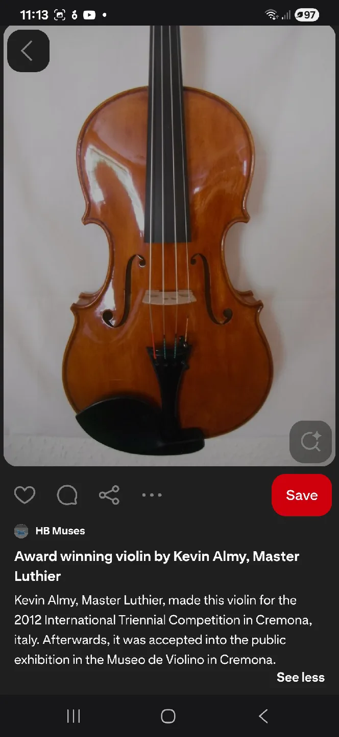 🧡 NEW Violin Shaped Key Holder/Trinket Box image indicator(9)