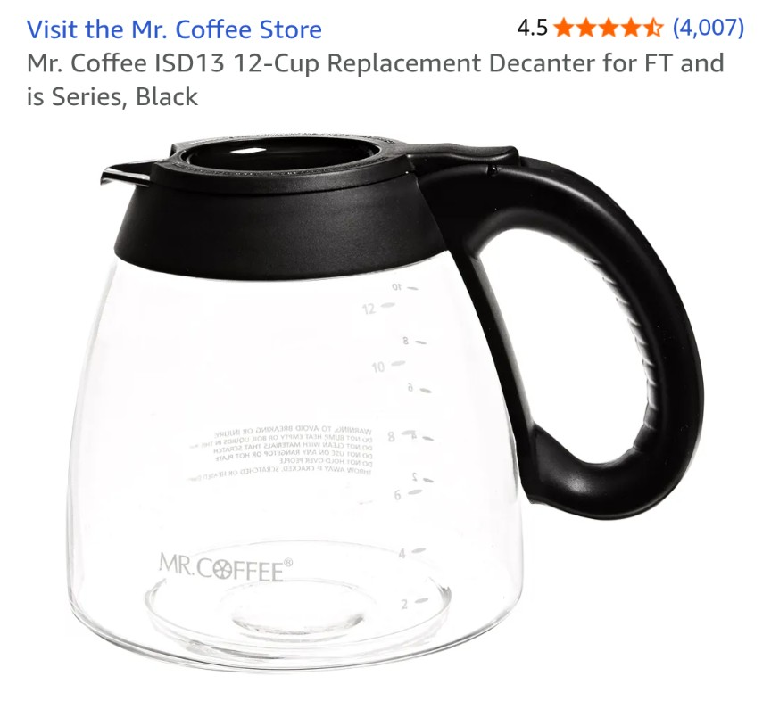 Carafe/Decanter for drip coffee maker: 12 cups - photo 4