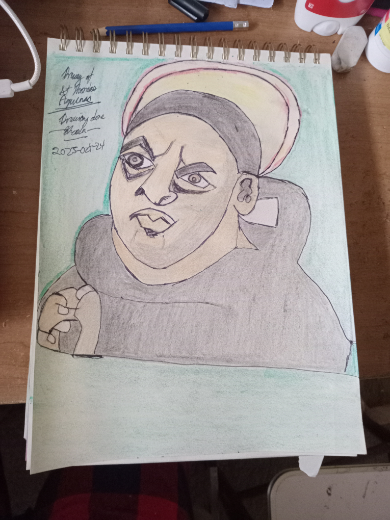 St Thomas Aquinas Drawing Illustration by custom artist - photo 4