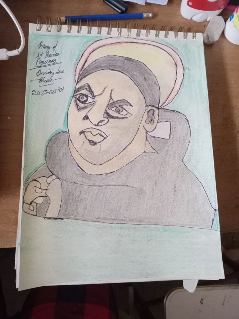 St Thomas Aquinas Drawing Illustration by custom artist image indicator(4)