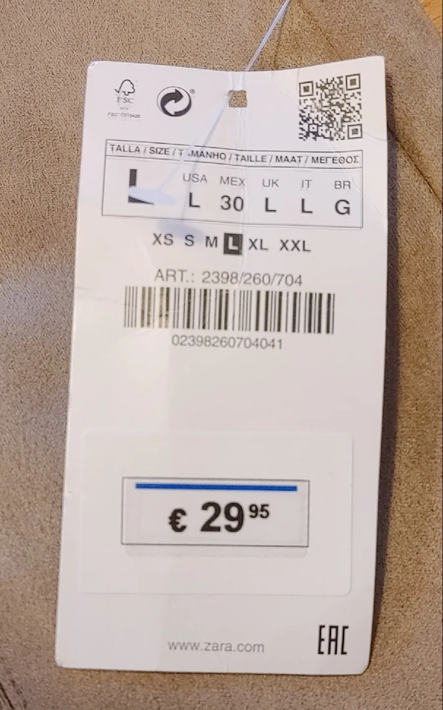 Zara Basic Faux Suede Pants - Size L image indicator(7)