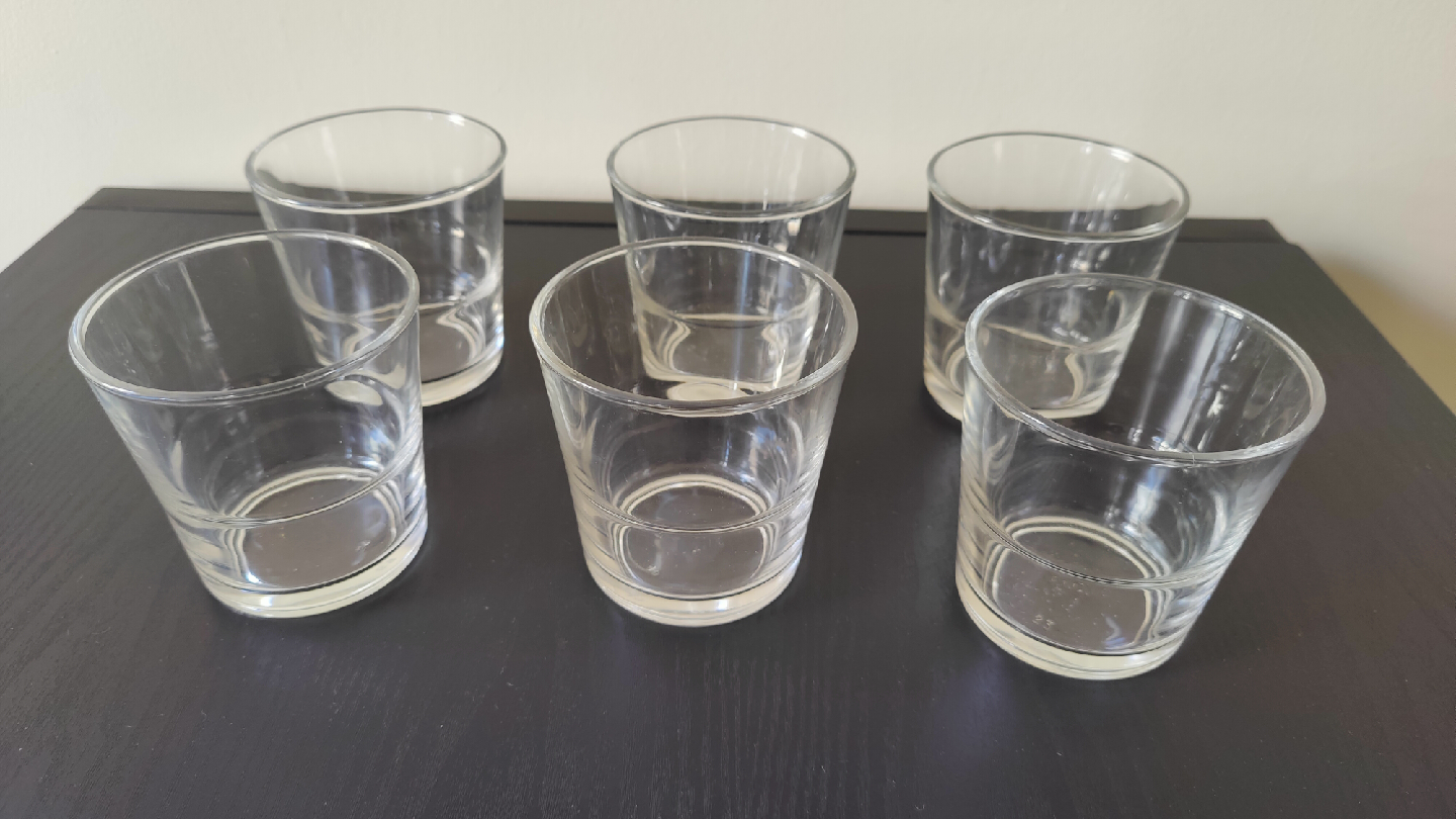 Set of 6 Clear Drinking Glasses - photo 2