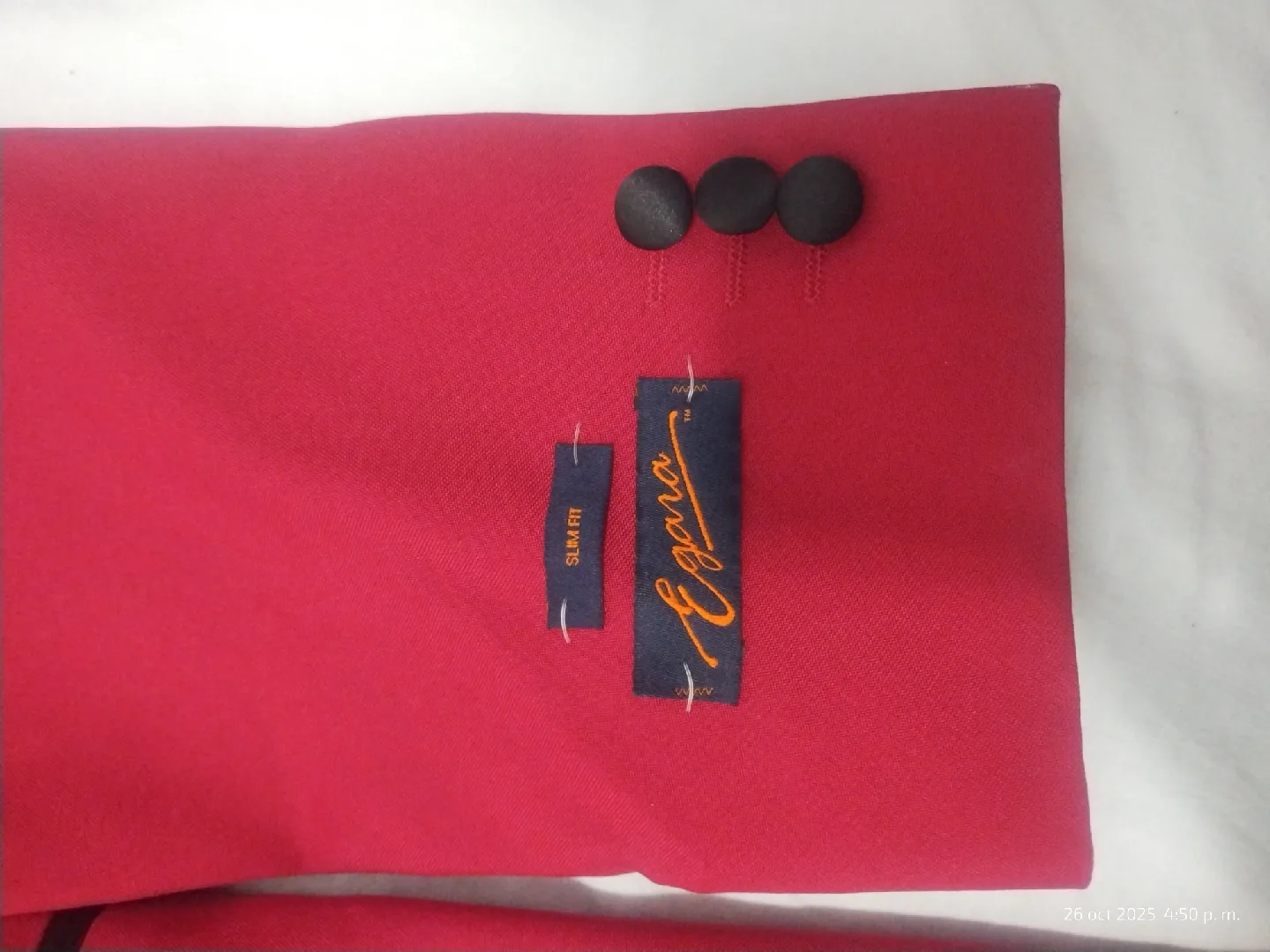 Egara Slim Fit Red Tuxedo Jacket image indicator(3)