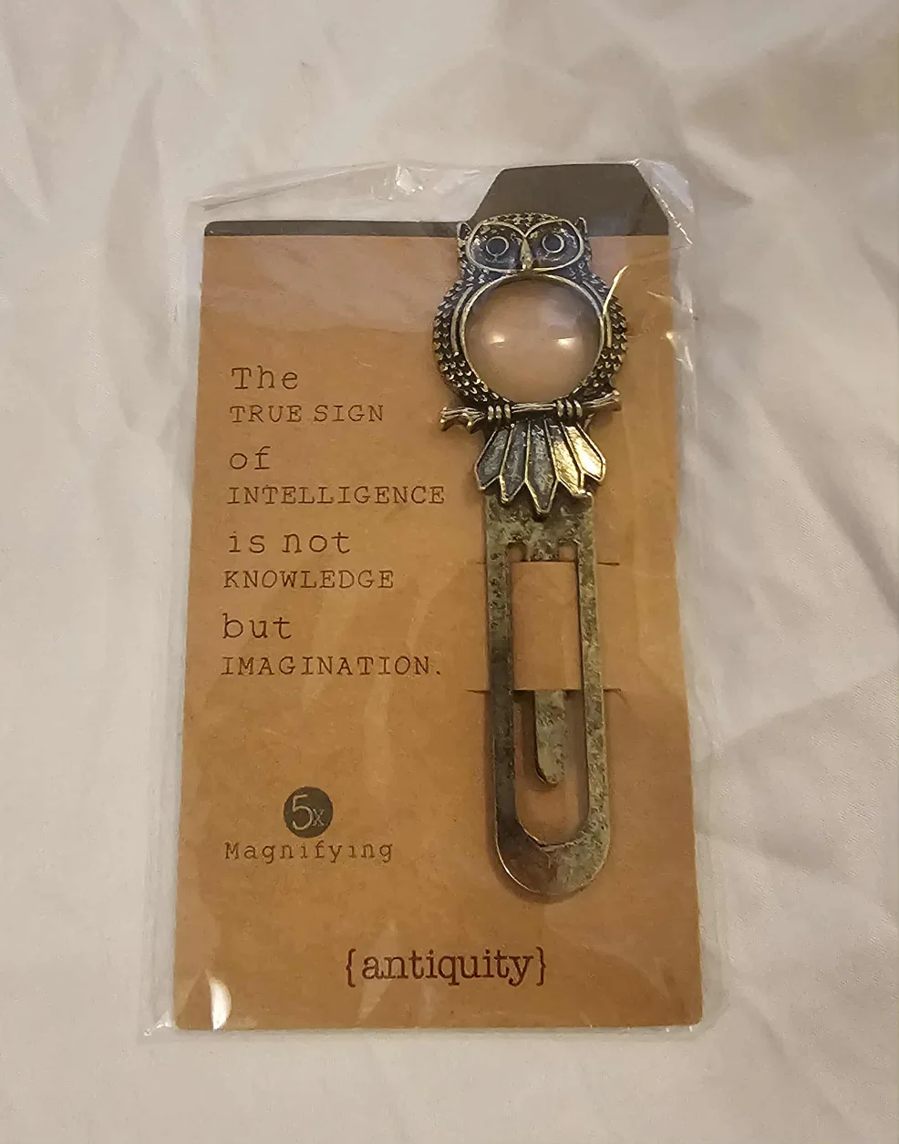 Gold and Black Giftcraft Owl 5x Magnifying Bookmark thumbnail