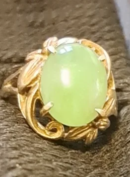 Vintage Green jadeite Ring image indicator(2)