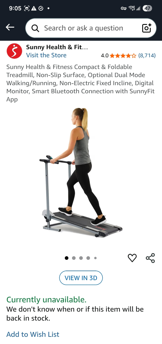 Sunny Health & Fitness Compact Treadmill, FOLDABLE! - photo 4