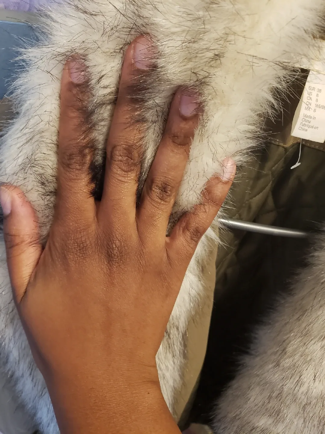 H&M Parka Jacket with Faux Fur Collar - Size 8 image indicator(3)