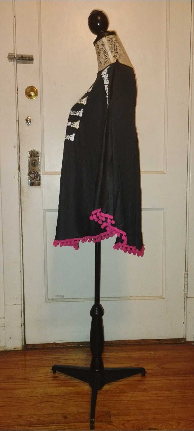 Day of The Dead Adult Poncho Costume - photo 4
