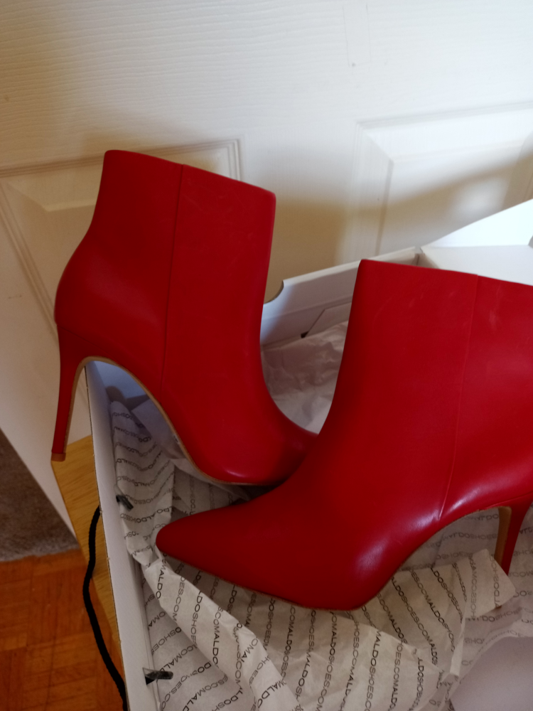 ALDO Wiema-62 Red Ankle Boots - Size 6.5