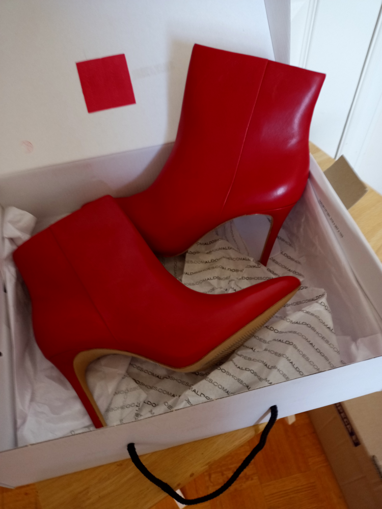 ALDO Wiema-62 Red Ankle Boots - Size 6.5 - photo 2
