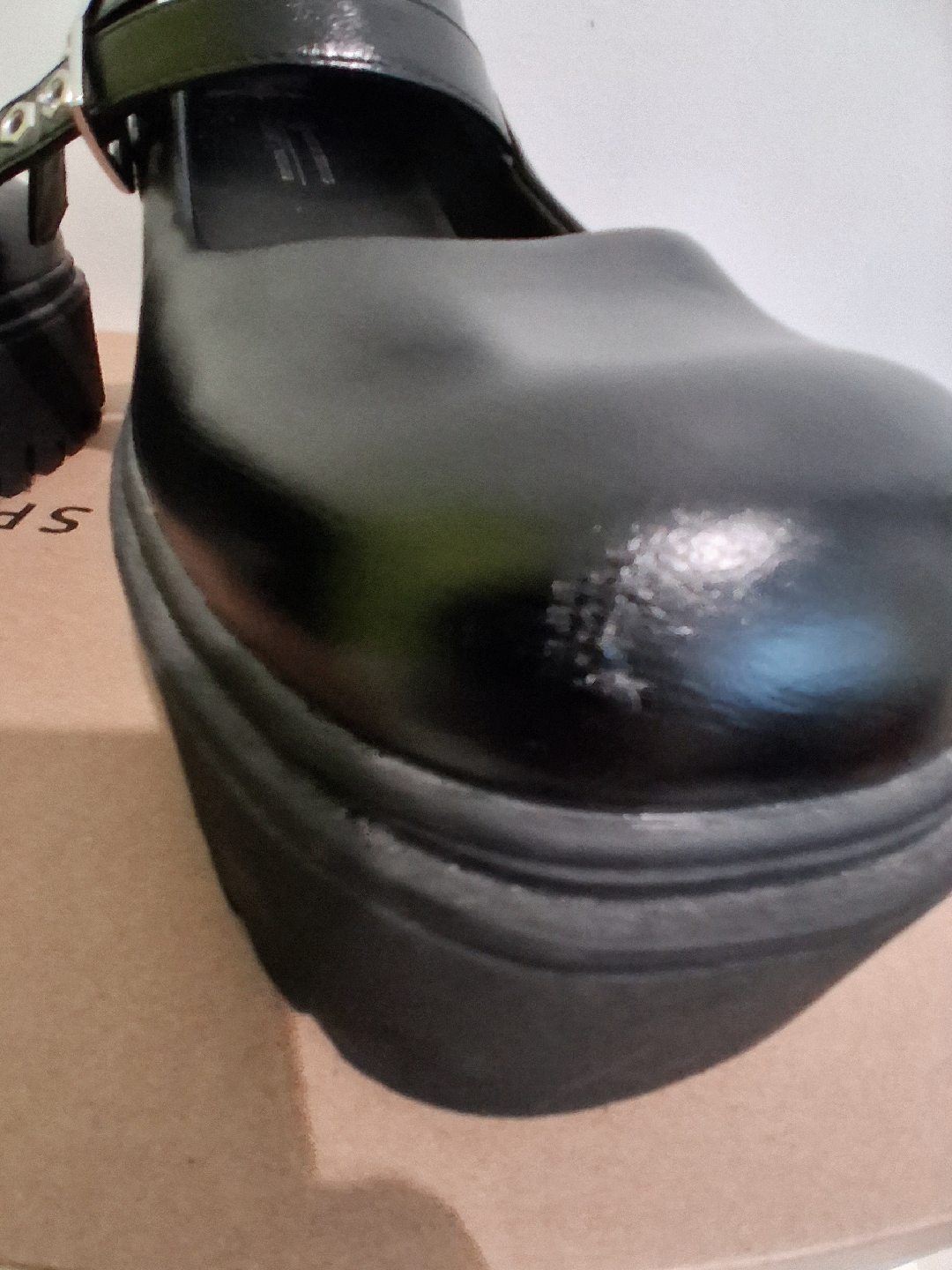 Black Platform Mary Janes, Size 7 - photo 3