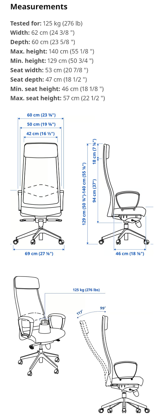 IKEA Markus Office Chair - Vissle Dark Gray - photo 5