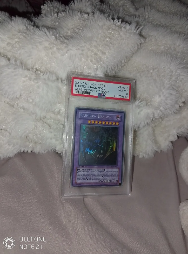 Yu-Gi-Oh! Rainbow Dragon Card (Misprint) - PSA Graded 8 image indicator(2)