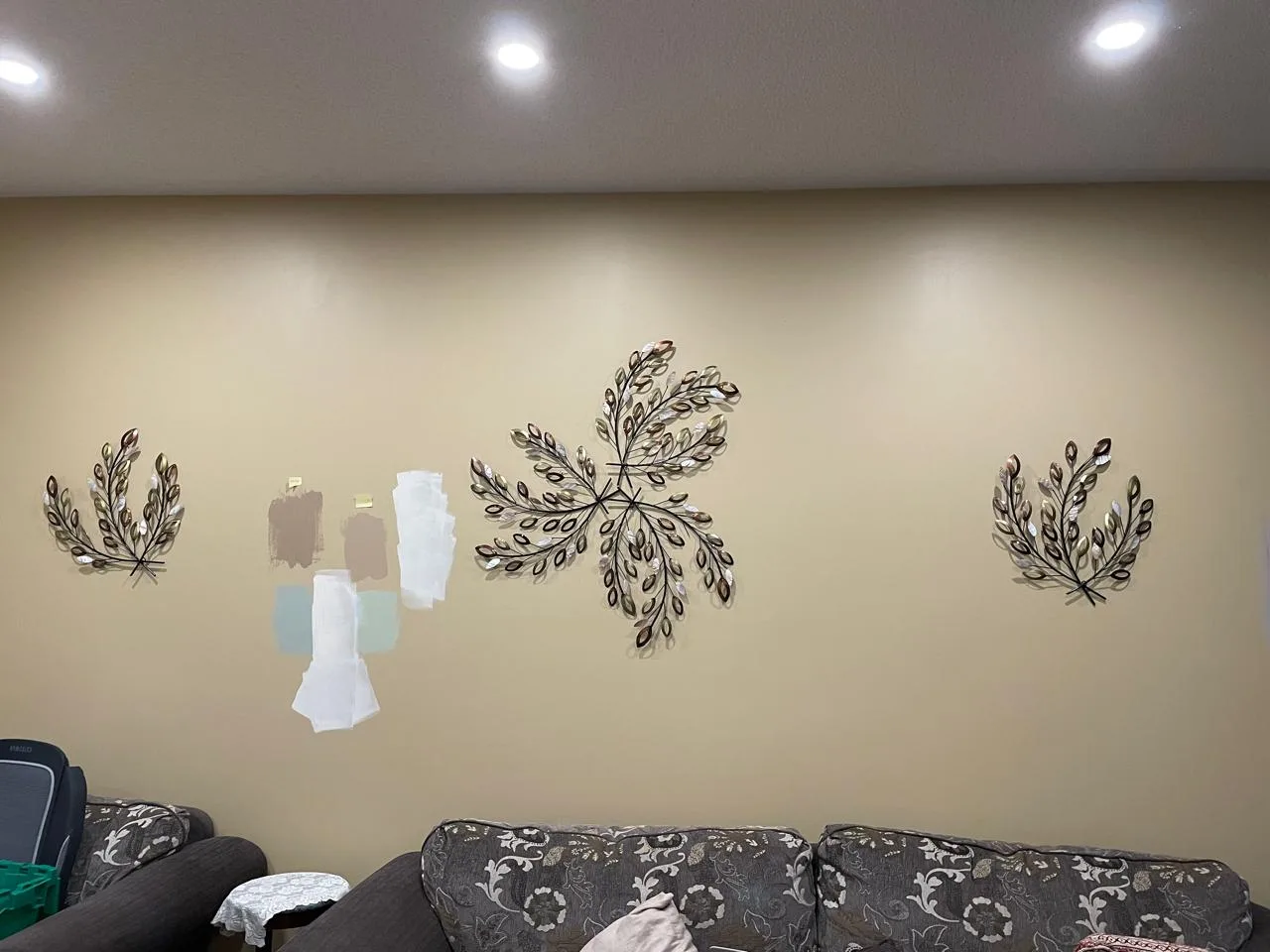 Metal Leaf Wall Decor Set