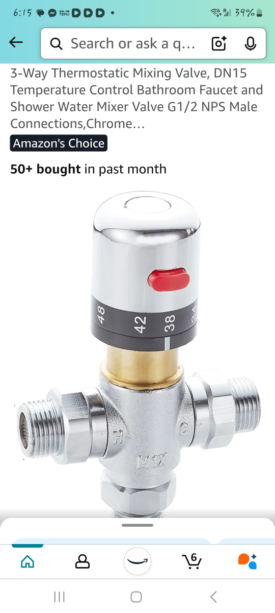 3-Way Thermostatic Mixing Valve