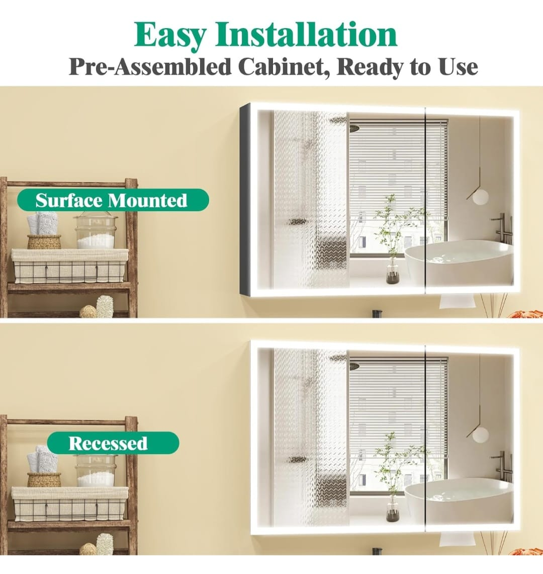 LED Lighted Bathroom Medicine Cabinet 80x60CM ( brand new) - photo 4