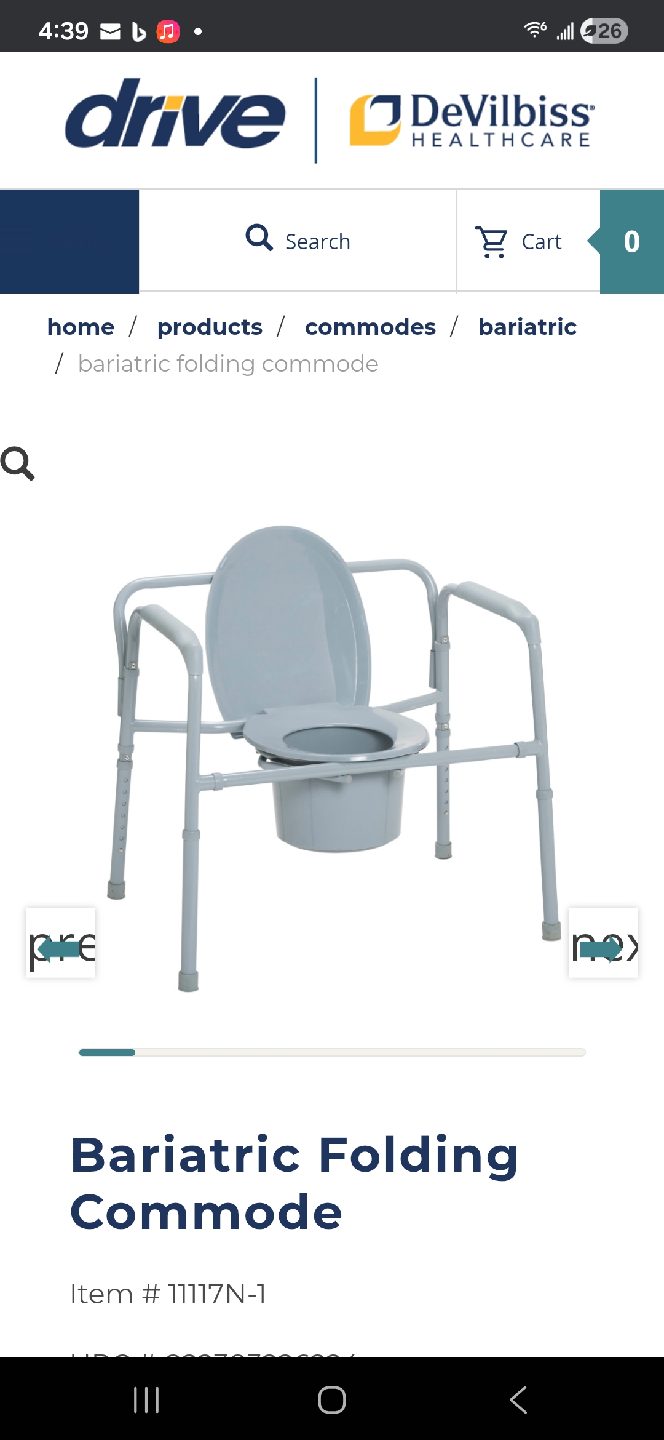 Drive DeVilbiss Bariatric Folding Commode