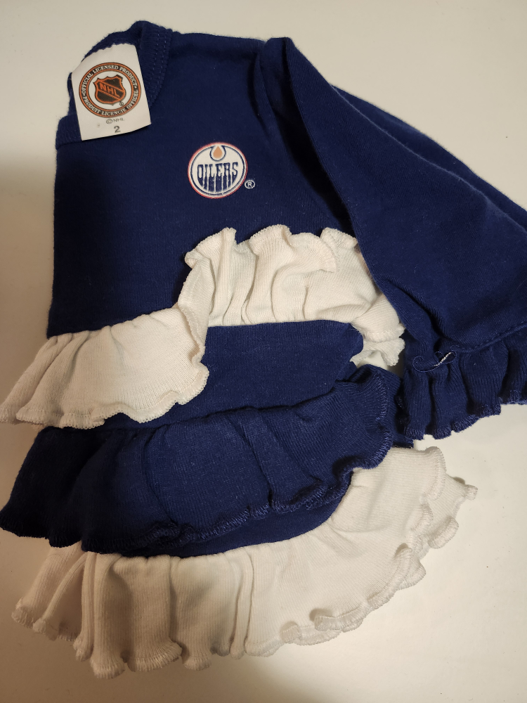 Edmonton Oilers Ruffle Top- Size 2