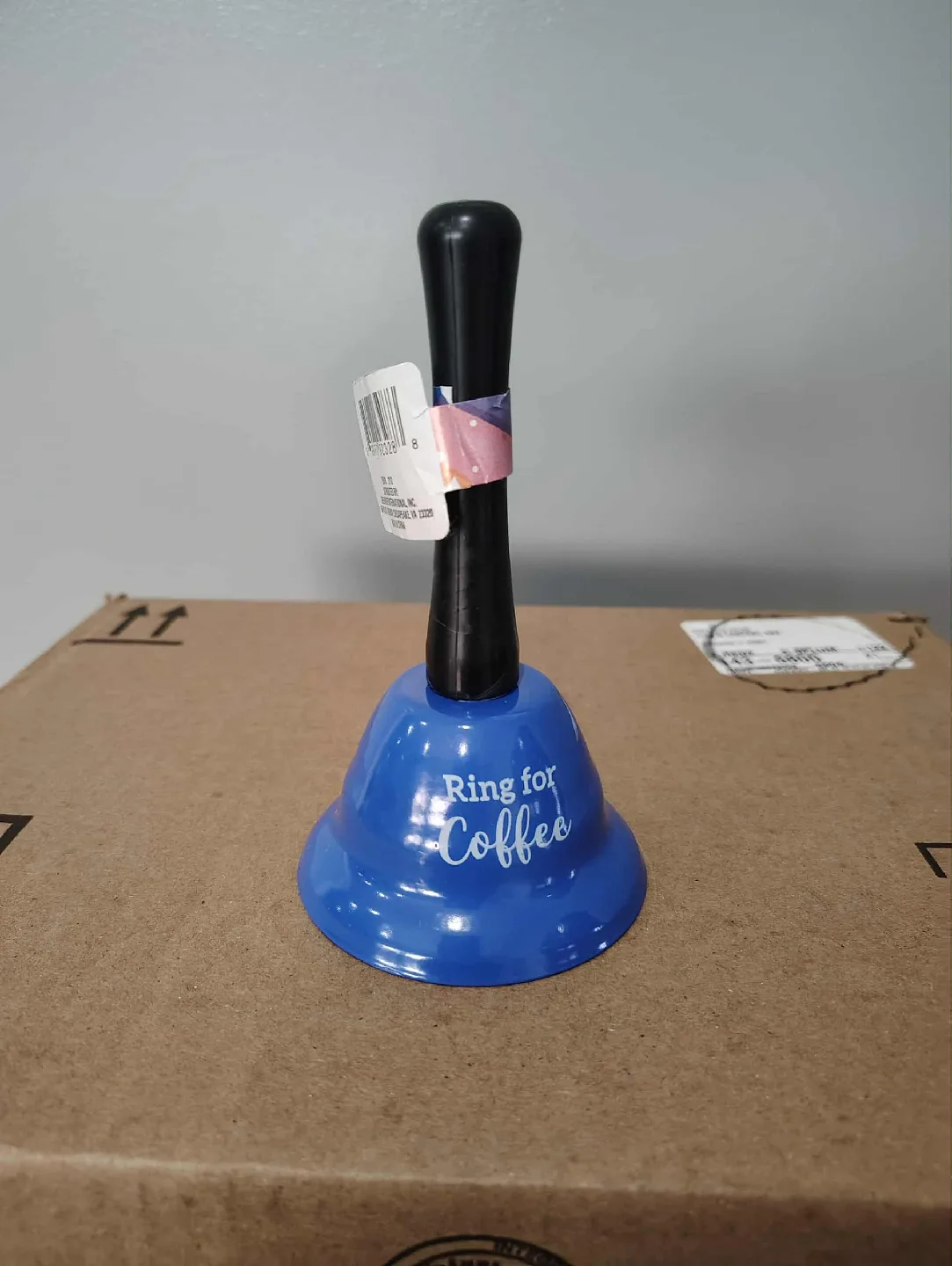 Blue 'Ring for Coffee' Bell thumbnail