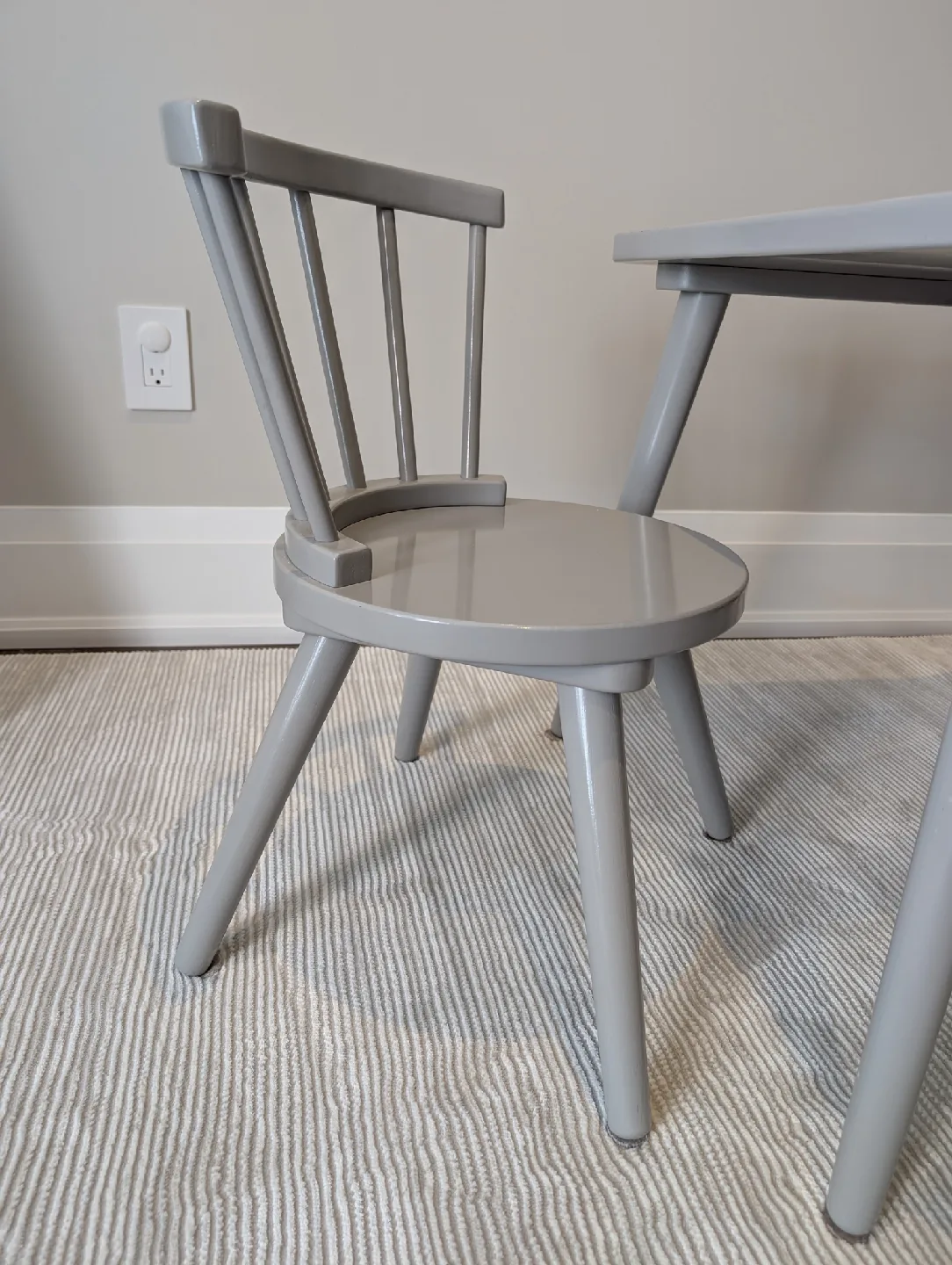 Kids Grey Table and Chairs Set image indicator(2)