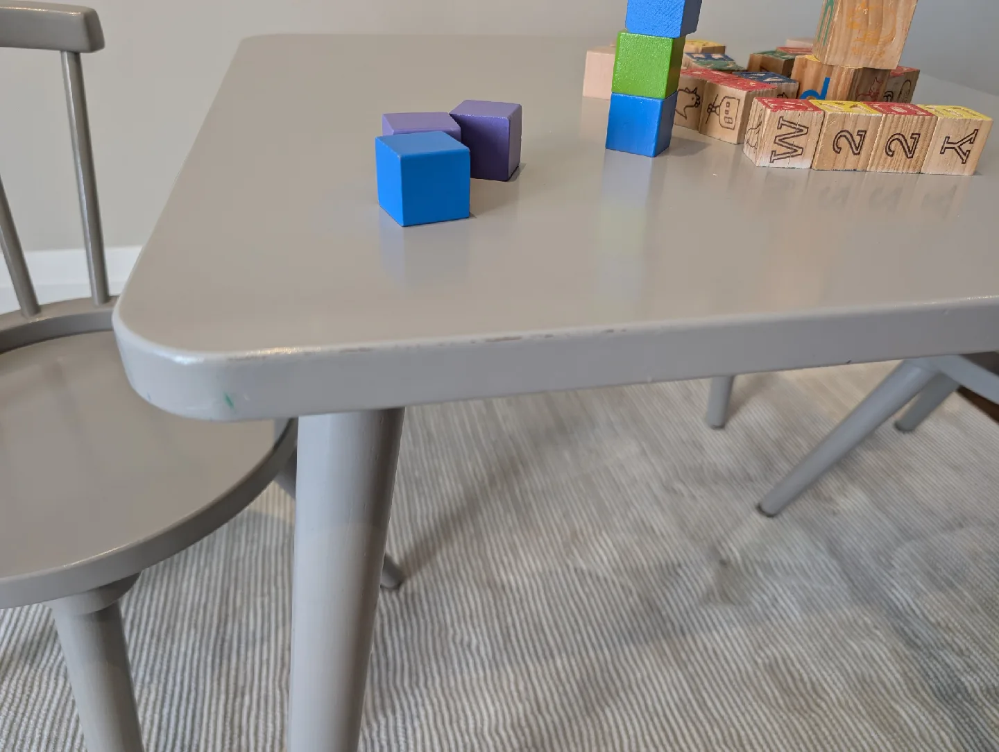 Kids Grey Table and Chairs Set image indicator(3)