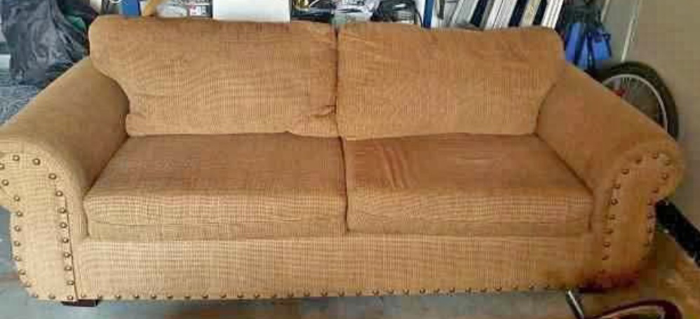 free Comfortable Tan Loveseat Sofa