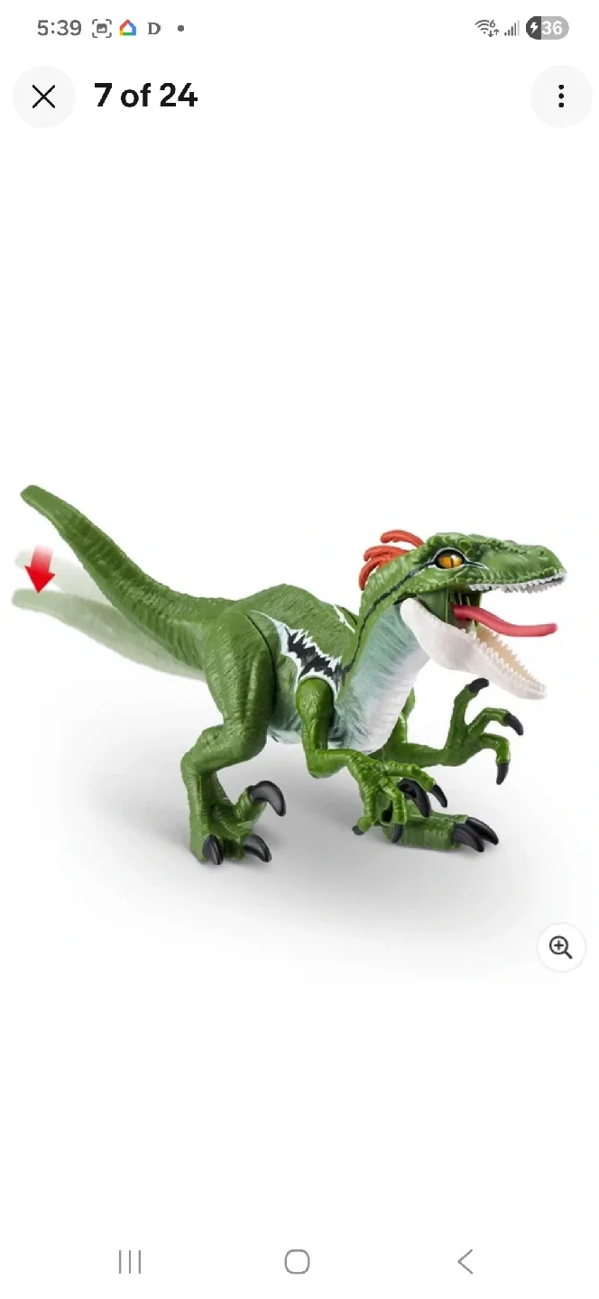 Robo Alive Dino Action Raptor by ZURU image indicator(7)