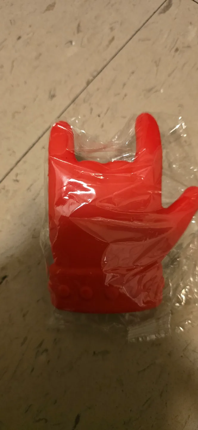 Red Silicone Hand Teether - New🥕 thumbnail
